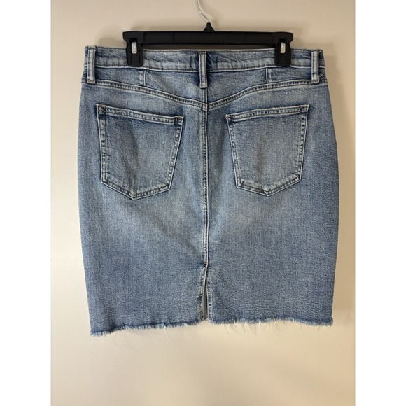 Silver Jeans Skirt Women's 10 Blue Frisco Pencil Distressed‎ Denim - Picture 4 of 10